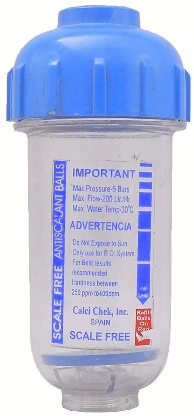 4 RO Antiscalant Filter Washing Machine Softener Transparent