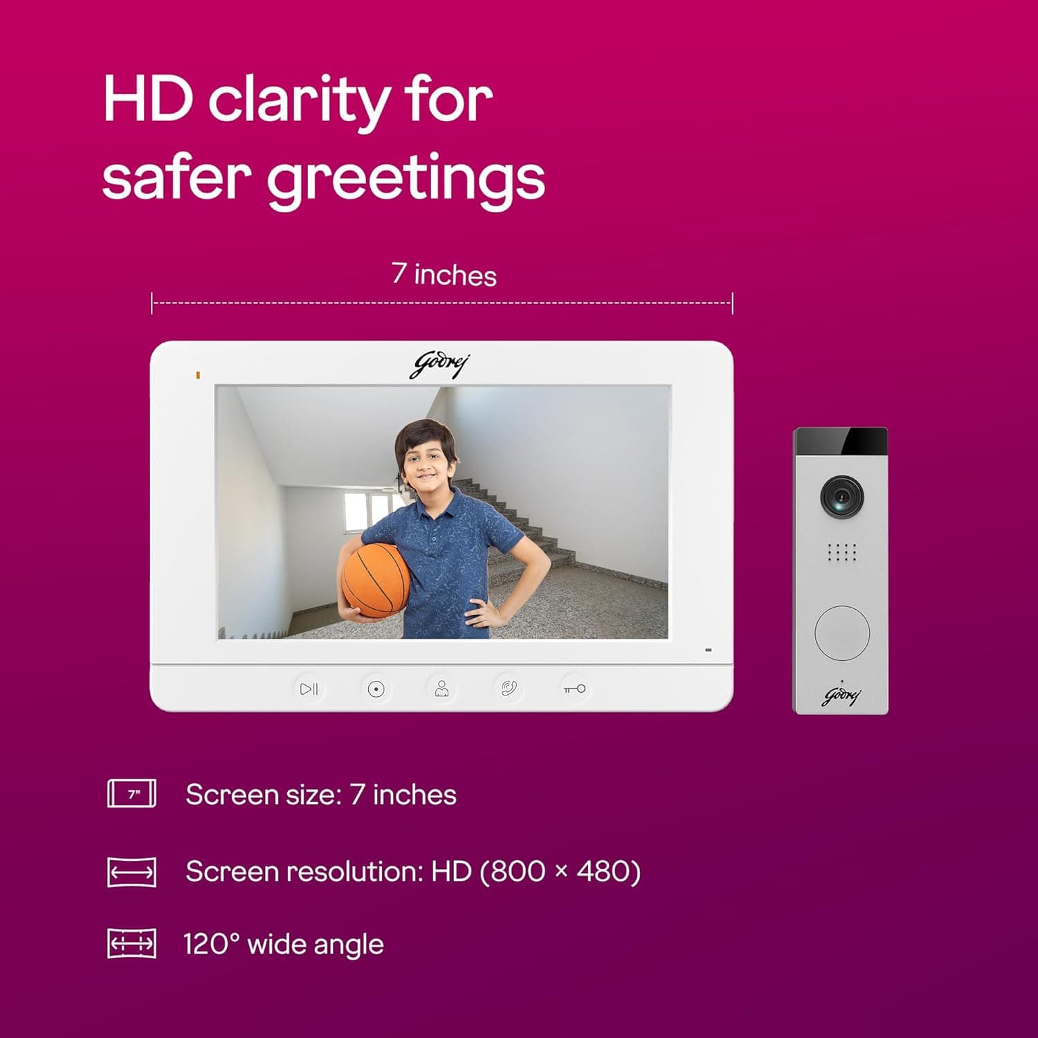 Godrej SeeThru Pro Wi-Fi Video Door Phone Smart Doorbell