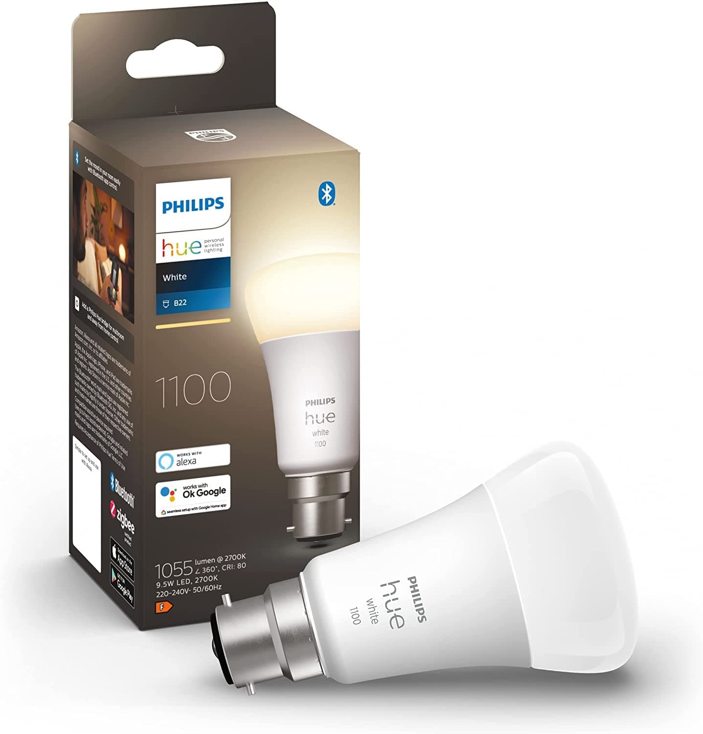 Philips Hue A60 B22 Smart Bulb 1100 lm