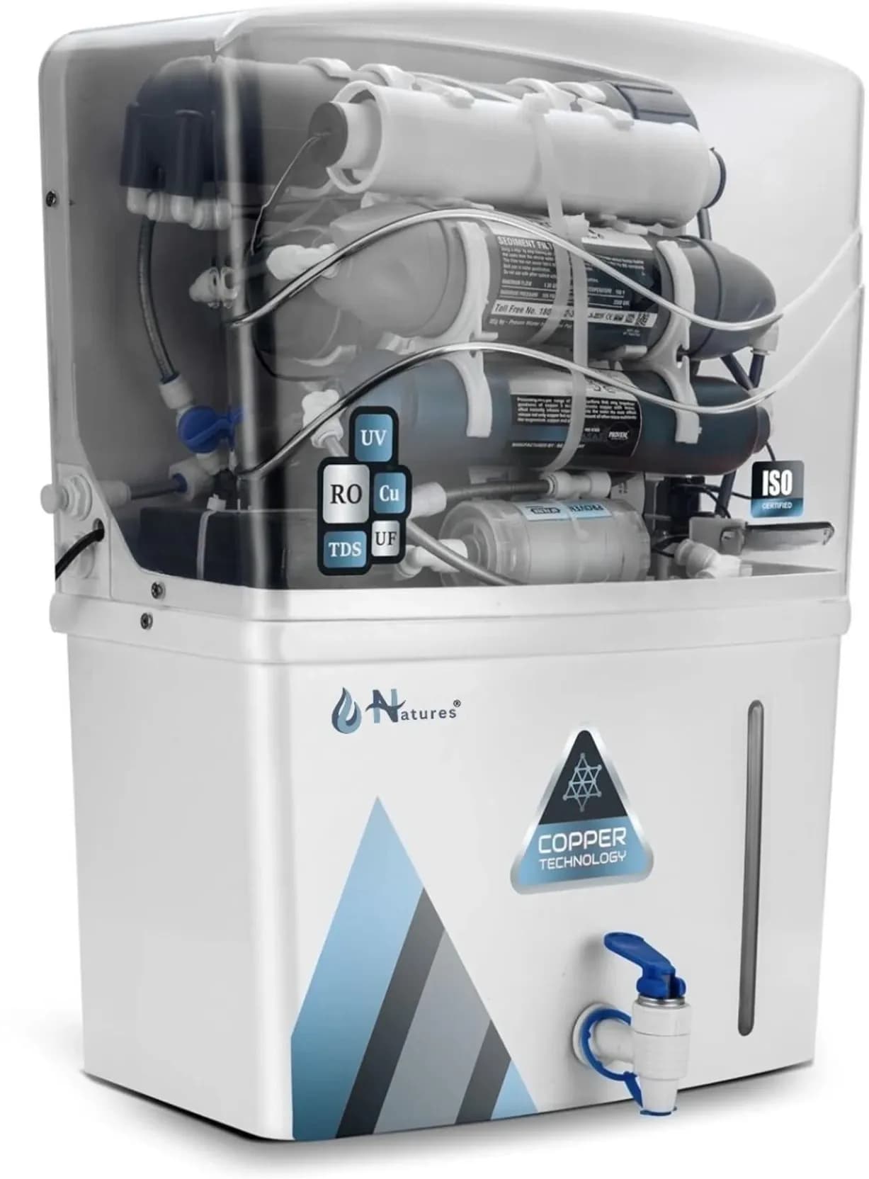 Aqua Copper RO Electric Water Purifier with Metallic Sheet 12