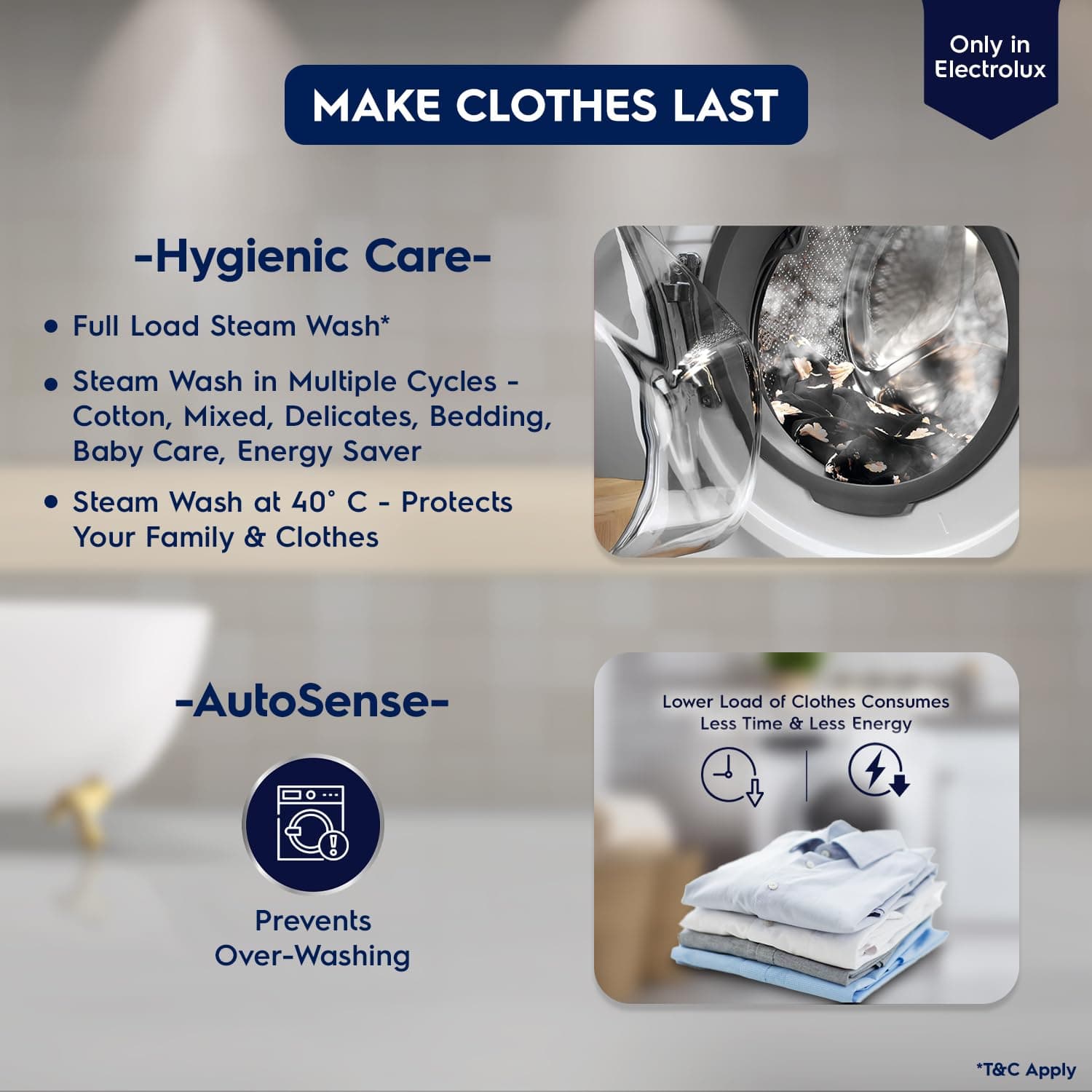 Electrolux EWW8024D3WB 8kg Condenser Washer Dryer Combo