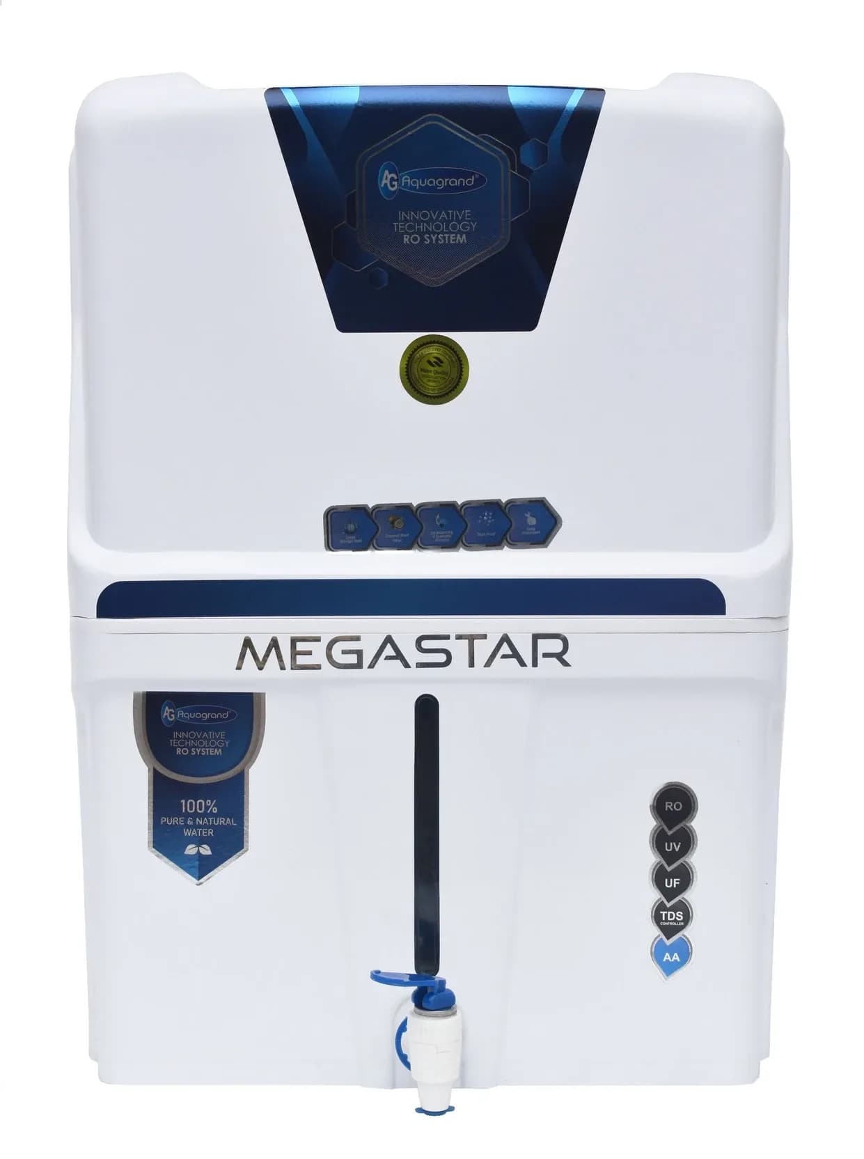 White Megastar Model RO+UV+UF+TDS+ALAKLINE B12
